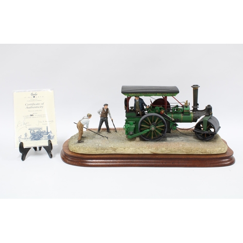 91 - Border Fine Arts 'Betsy'  (Steam Engine) by Ray Ayres, on a wooden base, with certificate, limited e... 