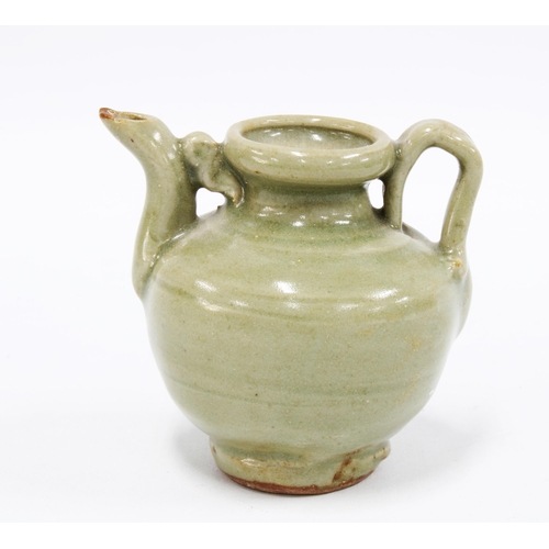 105 - A small Chinese  celadon water dropper,  early Ming period, 8cm  Provenance: Private Scottish Collec... 