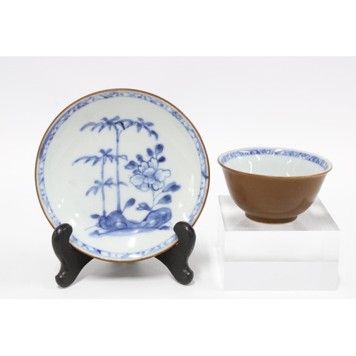 109 - Nanking Cargo tea bowl and saucer, 5cm tall, the saucer with Christies Lot 5246 label (2)  Provenanc... 