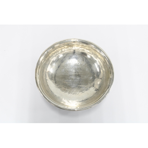 17 - Eastern silver mounted wooden bowl, stamped 925, 10cm diameter