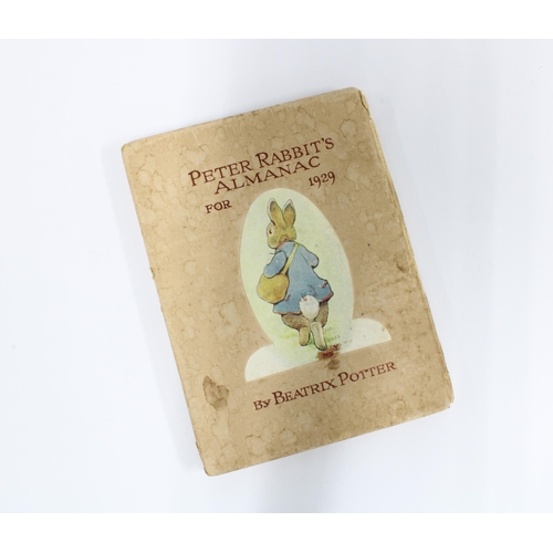 425 - Beatrix Potter, Peter Rabbit's Almanac for 1929, first edition, with colour frontispiece, colour tit... 