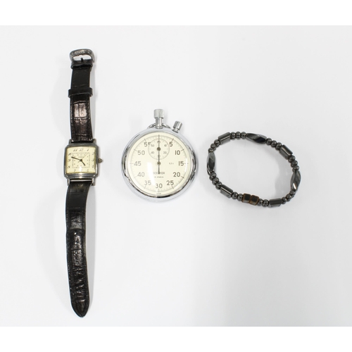 437 - Fossil wrist watch, Sekonda stopwatch and a bracelet (3)