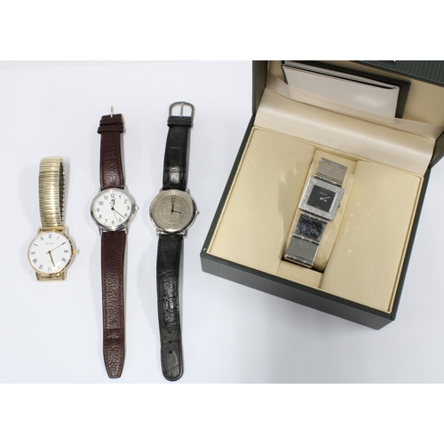 447 - Lady's Gucci wristwatch with box and a a collection of Gent wristwatches to include one with a half ... 