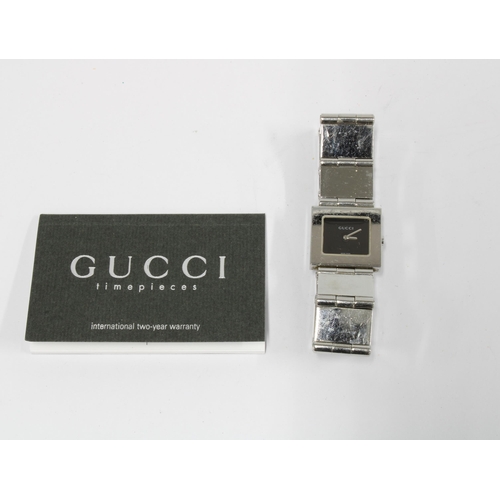 447 - Lady's Gucci wristwatch with box and a a collection of Gent wristwatches to include one with a half ... 