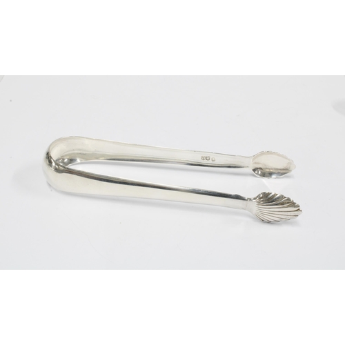 75 - Scottish silver sugar tongs to include Old English pattern tongs by William Hannay of Paisley with E... 