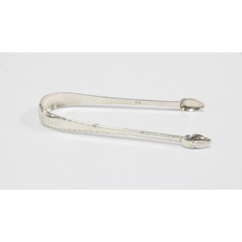 75 - Scottish silver sugar tongs to include Old English pattern tongs by William Hannay of Paisley with E... 