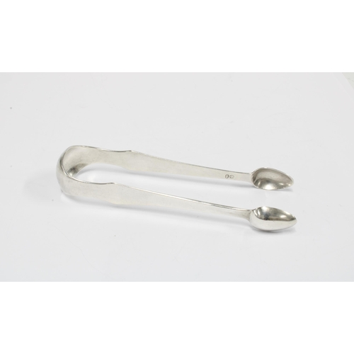 75 - Scottish silver sugar tongs to include Old English pattern tongs by William Hannay of Paisley with E... 