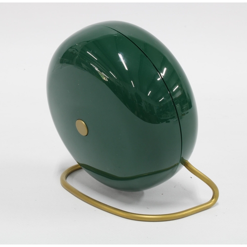 Arne Jacobsen Station alarm clock in racing green 12 x 10cm diameter