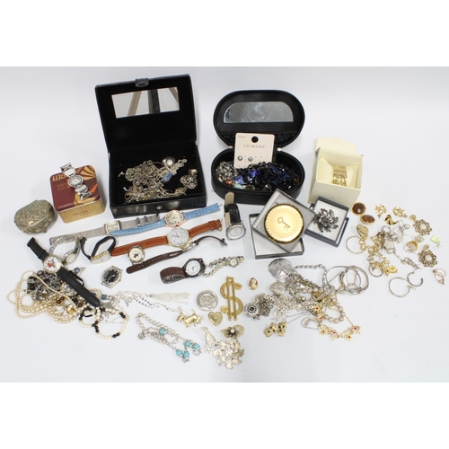 428 - A quantity of costume jewellery and wrist watches, etc (a lot)