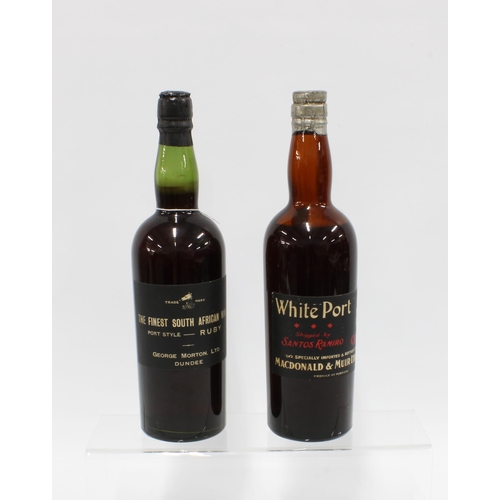 429 - The Finest South African Wine Port Style - Ruby , George Morton Ltd, Dundee and White Port Oporto, s... 