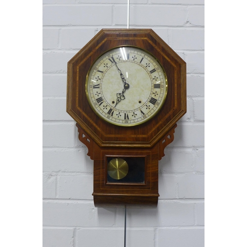 438 - Drop dial style wall clock, 31 x 47cm.