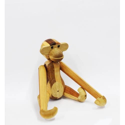 459 - Kay Bojesen (Danish,1886-1958) limba wood and teak articulated Monkey figure, originally designed in... 