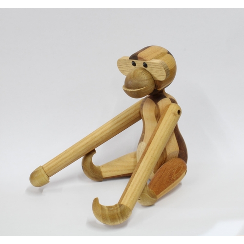 459 - Kay Bojesen (Danish,1886-1958) limba wood and teak articulated Monkey figure, originally designed in... 