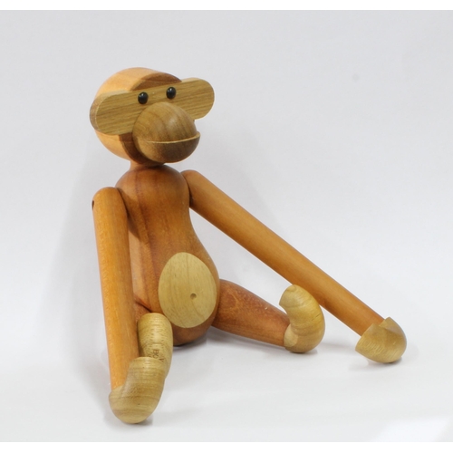 463 - Kay Bojesen (Danish,1886-1958) limba wood and teak articulated Monkey figure, originally designed in... 