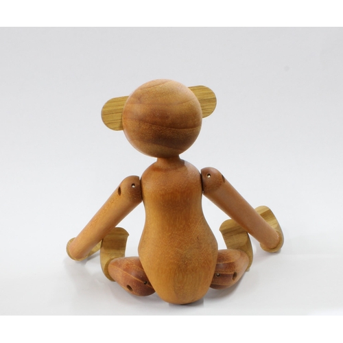 463 - Kay Bojesen (Danish,1886-1958) limba wood and teak articulated Monkey figure, originally designed in... 