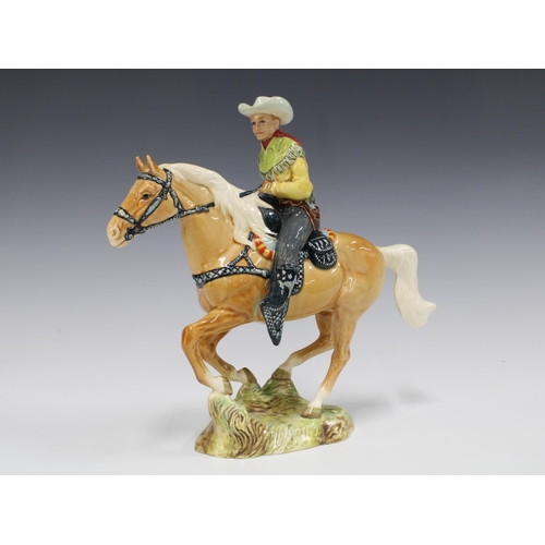 101 - Beswick Canadian Mounted Cowboy, model 1377, with printed backstamp and impressed model number, 23 x... 