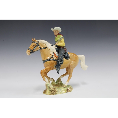 101 - Beswick Canadian Mounted Cowboy, model 1377, with printed backstamp and impressed model number, 23 x... 