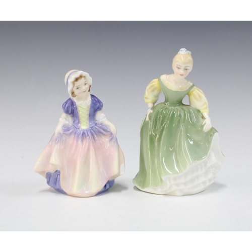 131 - Two Royal Doulton figures to include 'Dinky Do' HN1678 & 'Fair Maiden' HN2211 (2) 14cm.