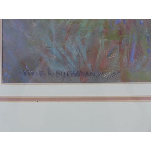 159 - David Buchanan, 'Woodland Scene '87' gouache on paper, signed and framed under glass,