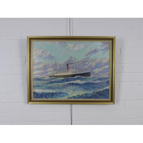 168 - Eugene O'Donnell 'Antonia' marine oil on canvas, signed and dated '71, framed, 59 x 45cm