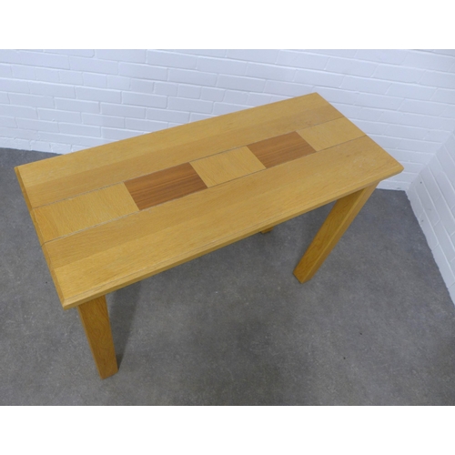 230 - Modern beechwood consol table, 110 x 76 x 45cm.