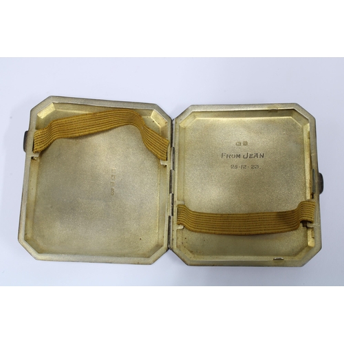 25 - George V silver cigarette case, Birmingham 1922