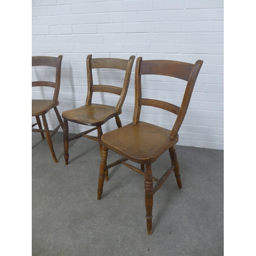 262 - Four elm country kitchen chairs, 43 x 84 x 38cm. (4)