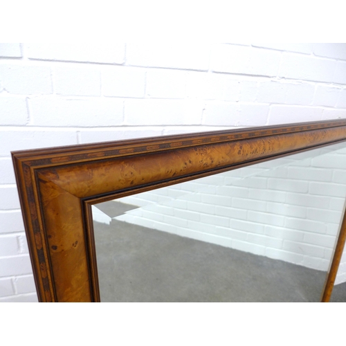 271 - Walnut wall mirror, 115 x 90cm.