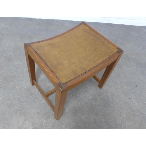 272 - Early 20th century stool, with curved seat, 45 x 42 x 35cm.