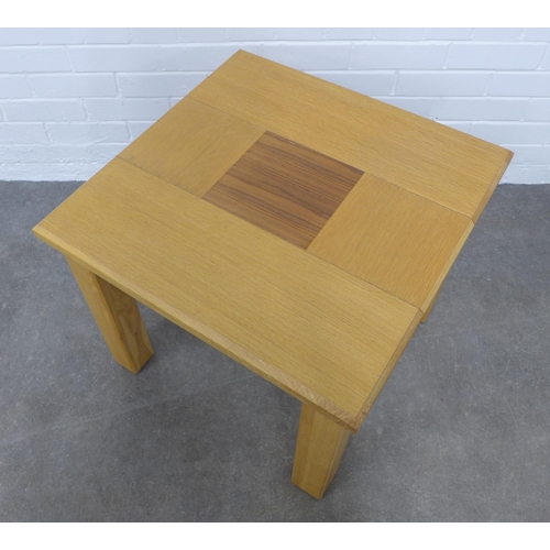 284 - Contemporary beechwood lamp / side side table, 60 x 52cm.