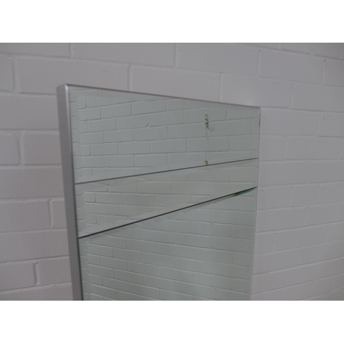 294 - Contemporary wall mirror, 49 x 166cm.