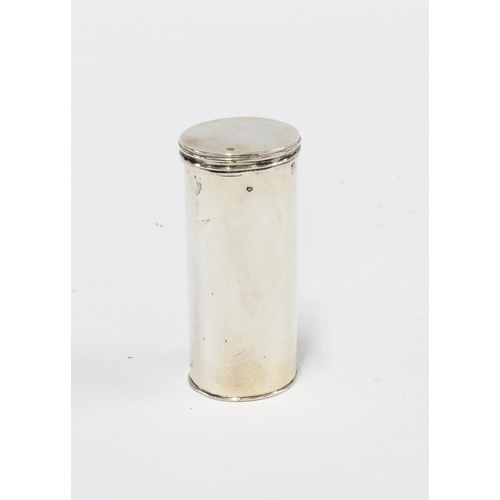 35 - George III silver nutmeg grater, Thomas Phipps & Edward Robinson, London 1804, of plain cylindrical ... 