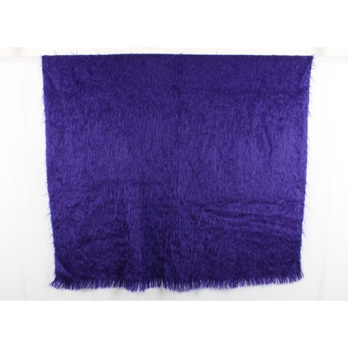 406 - Glen Stewart, purple mohair and wool shawl, made in Scotland, 175 x 122cm