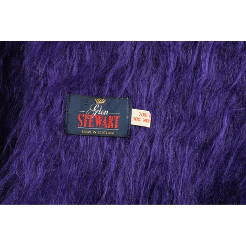 406 - Glen Stewart, purple mohair and wool shawl, made in Scotland, 175 x 122cm