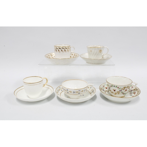 430 - Five English tea and coffee cups and saucers to include Bloor Derby and Minton,  (10)