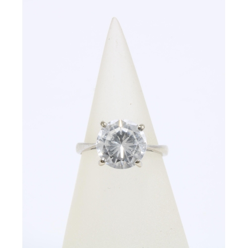 5 - 18ct white gold solitaire ring, stamped 750 with Birmingham 1979 hallmark, together with a silver to... 