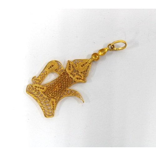 59 - Eastern gold pendant, likely from Oman