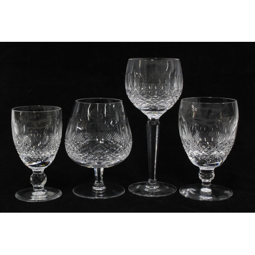 112 - Part Suite of crystal cut drinking glasses, tallest 19cm