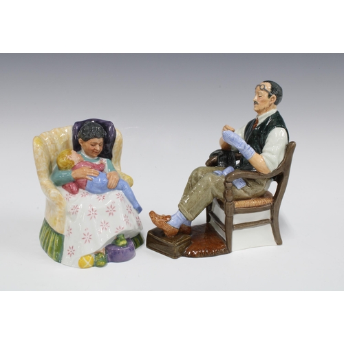 117 - Two Royal Doulton figures, 'Sweet Dreams' HN2380 and 'The Bachelor' HN2319, 17cm (2)