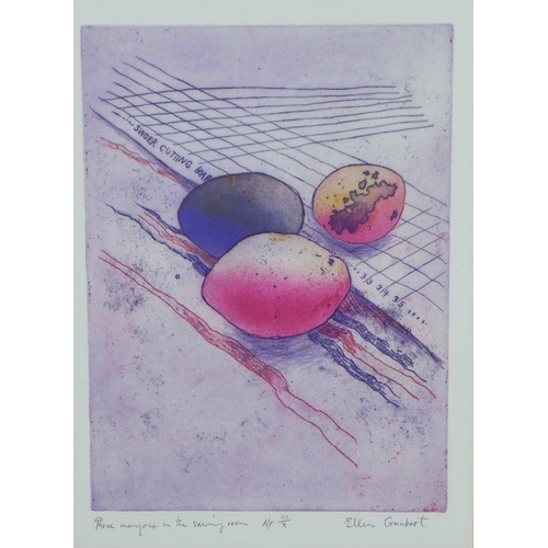 158 - Ellen Granbart, 'Three Mangoes in the Sewing Room' artist proof screenprint, signed in pencil and nu... 