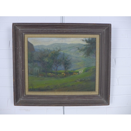 174 - Kuzma, landscape oil on board, signed and framed, 49 x 39cm