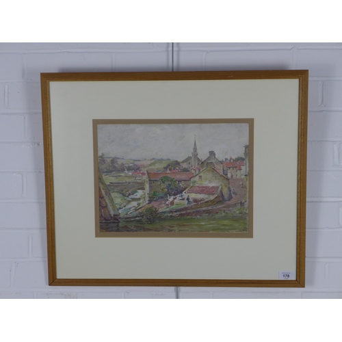 178 - Hector Chalmers R.S.A. (Scottish, 1849-1943) 'Ceres, Fife', oil on card, signed and framed under gla... 