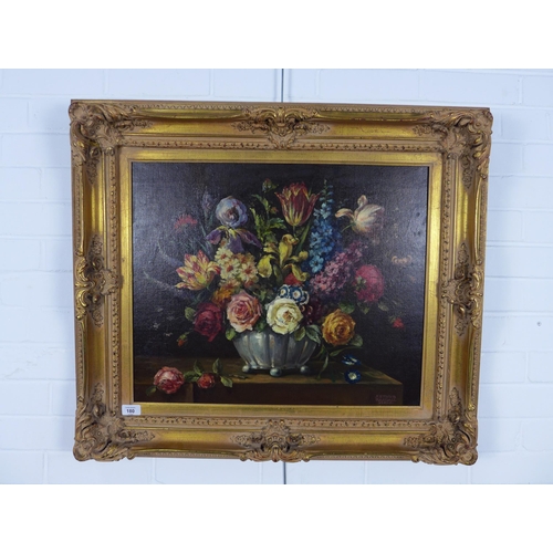 180 - Arthur Randall, still life oil on canvas, signed, in a moulded gilt frame, 59 x 49cm