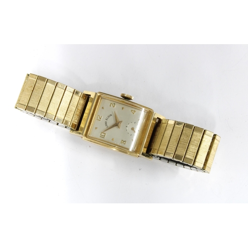 20 - Mid century Gents Lord Elgin wristwatch, case inscribed 'Presented by Ford Motor Co to Andrew W Stew... 
