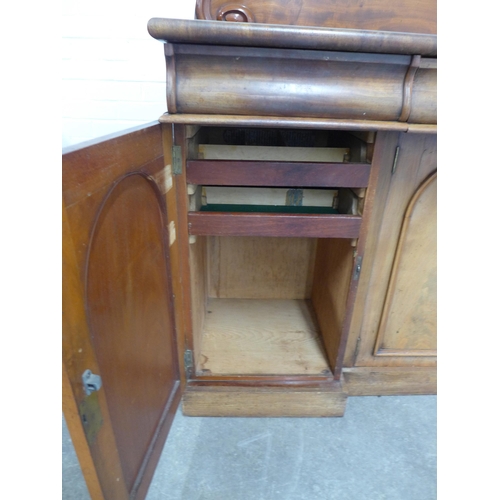 203 - Victorian mahogany sideboard, 187 x 142 x 54cm.