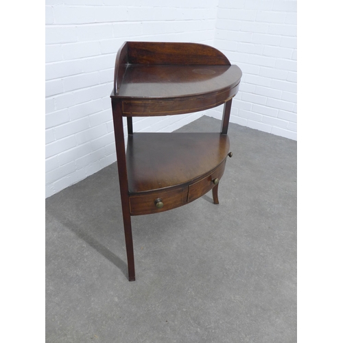 217 - 19th century mahogany corner wash stand, 65 x 81 x 45cm.