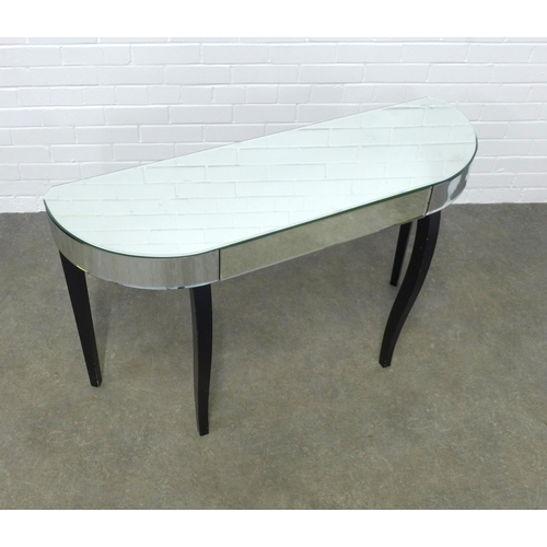 228 - Mirrored glass consol table, 112 x 71 x 35cm.