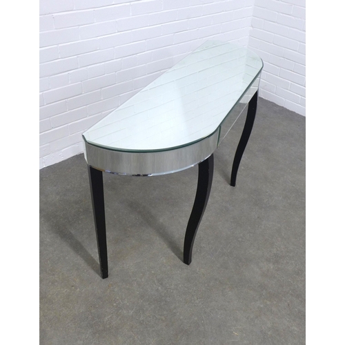 228 - Mirrored glass consol table, 112 x 71 x 35cm.