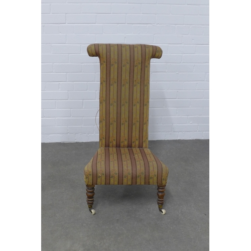 234 - An upholstered Prie Dieu chair, 48 x 90 x 35cm.