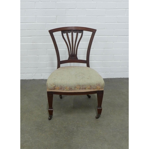 240 - Edwardian nursing chair, 46 x 69 x 48cm.